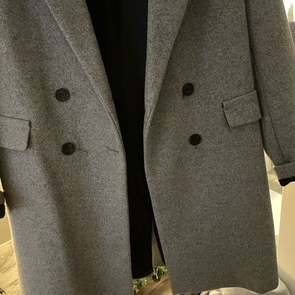Zara Grey Wool Coat - Picture 1 of 7